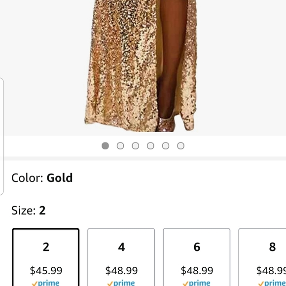 Gold sequin dress - Picture 4 of 6
